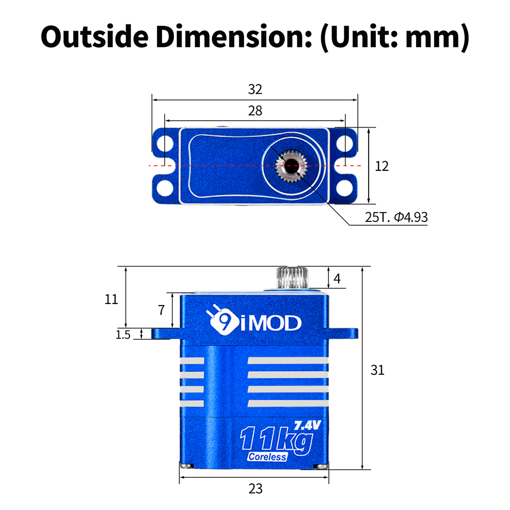 9IMOD Digital Micro Servo 11KG - Rc Helicopter Servo 评论和价格